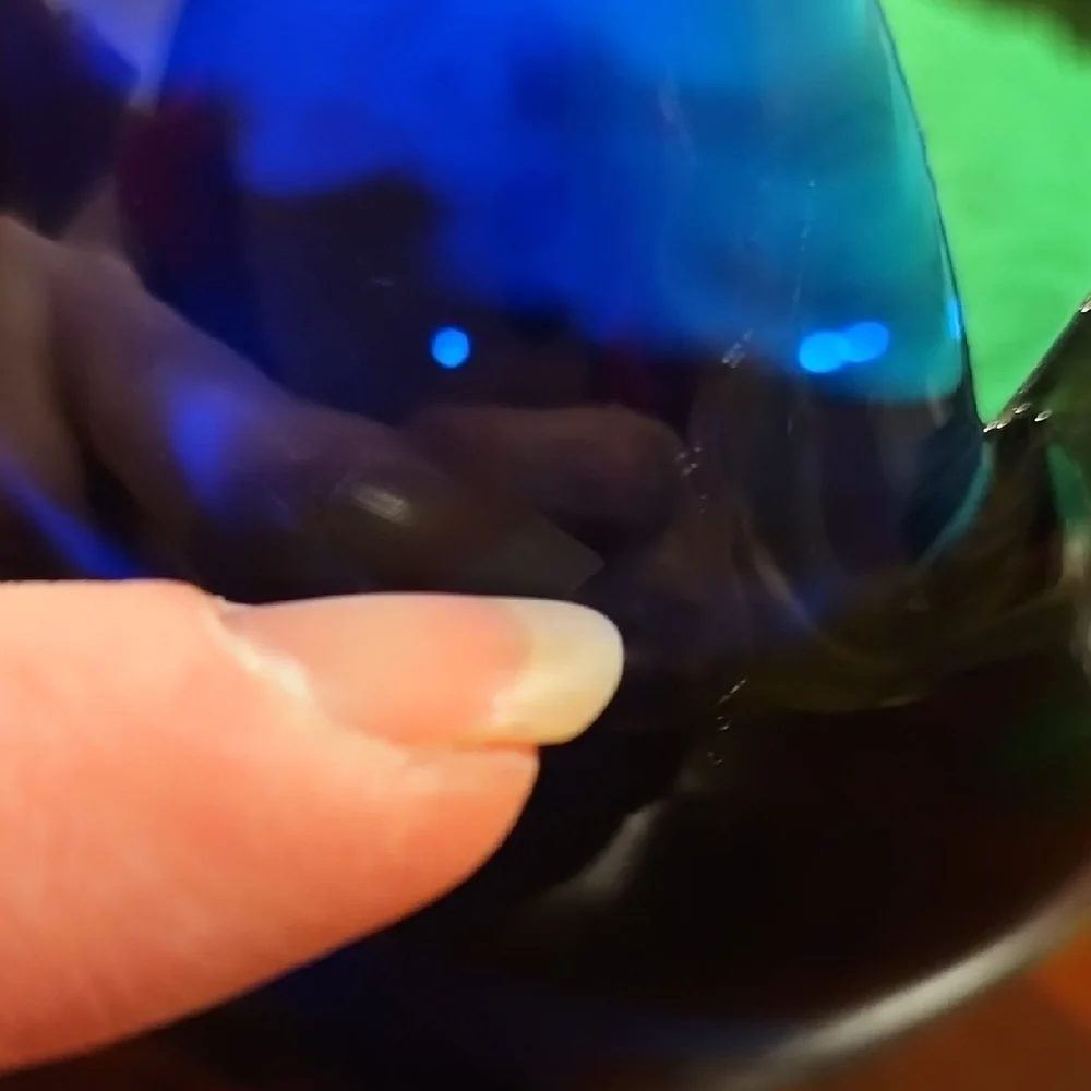 Hand Blown Glass Sommerso Mid Century Modern Tulip Teardrop Vase Polished Base